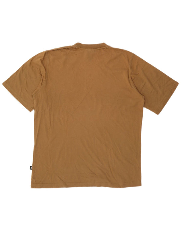 Adidas Mens T-Shirt Top UK 38/40 Medium Brown Cotton
