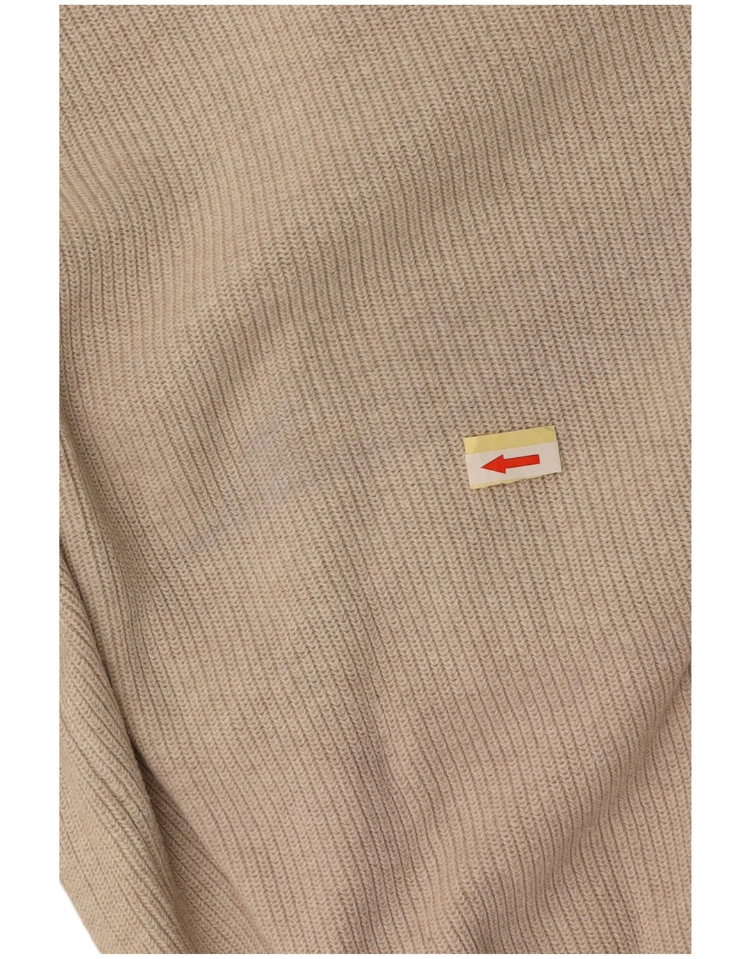 EDDIE BAUER Mens Crew Neck Jumper Sweater Large Beige Cotton