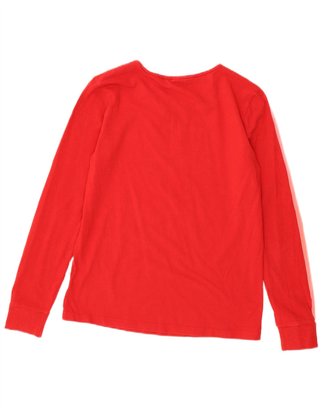 ADIDAS Womens Top Long Sleeve UK 10 Small Red Cotton
