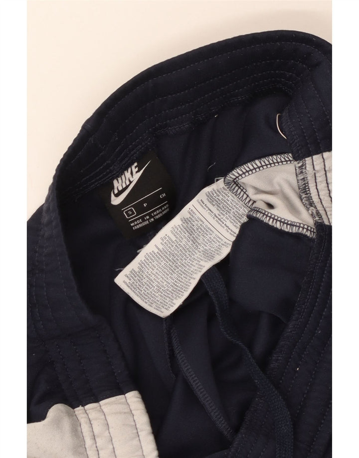 Nike Mens Tracksuit Trousers Joggers Small  Navy Blue Colourblock Polyester