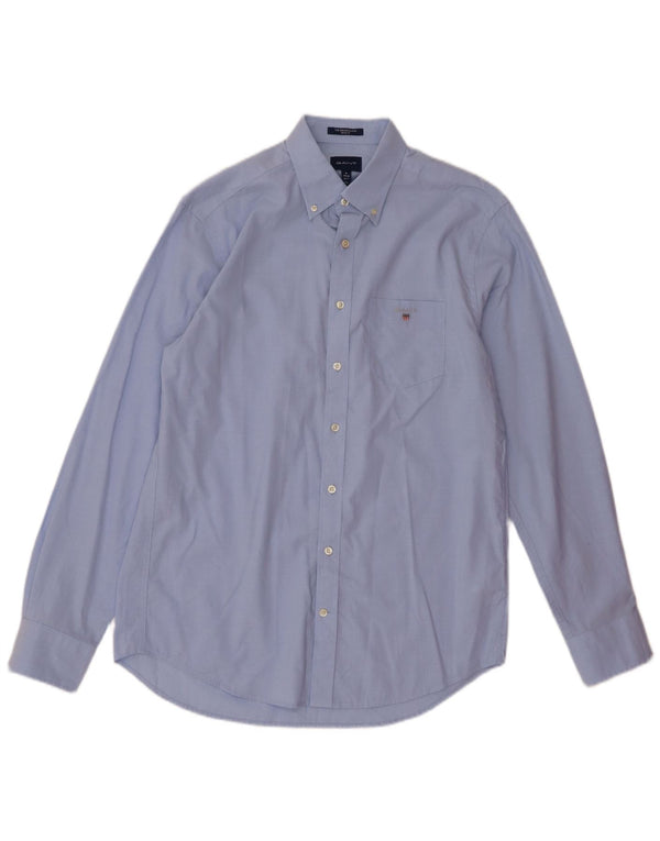 Gant Mens Regular Fit Shirt Size 39/40 15 3/4 Medium Blue Cotton