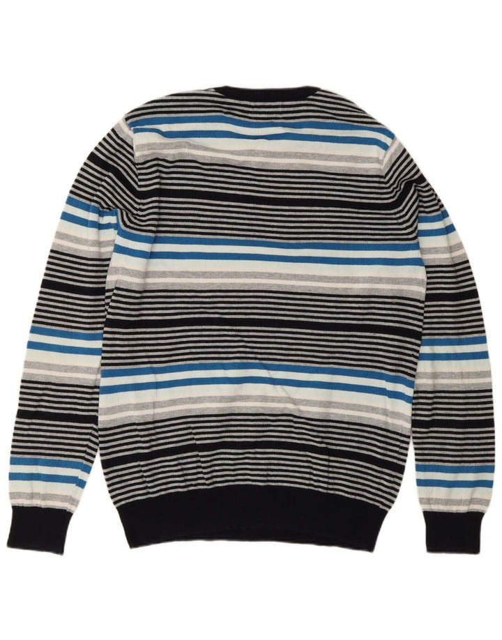 Jack & Jones Mens Crew Neck Jumper Sweater Medium Multicoloured Striped