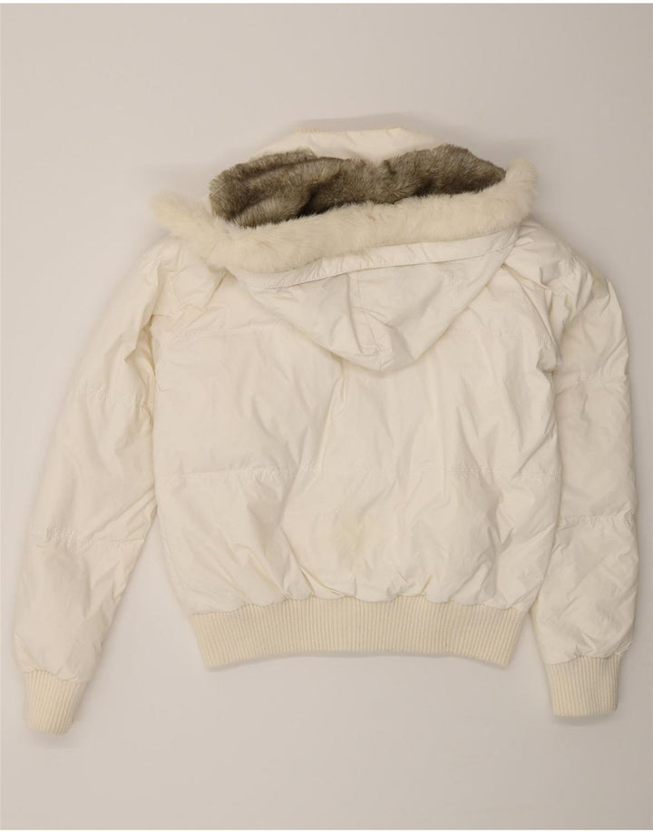 KOCCA Womens Hooded Padded Jacket UK 16 XL White Polyamide