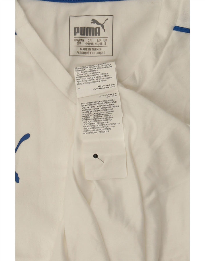 PUMA Mens Graphic T-Shirt Top Small White Polyester Vintage Puma and Second-Hand Puma from Messina Hembry 