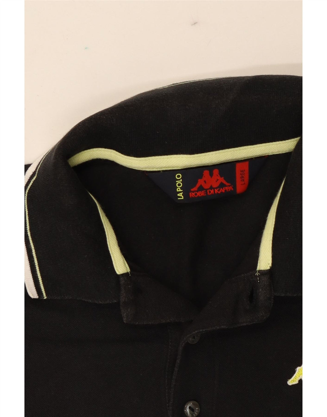 KAPPA Boys Polo Shirt 15-16 Years Large Black Vintage Kappa and Second-Hand Kappa from Messina Hembry 