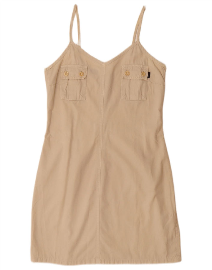 WIT BOY Womens Slip Dress UK 14 Large Beige Cotton