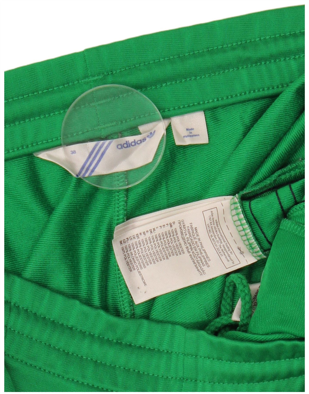 ADIDAS Womens Tracksuit Trousers EU 38 Medium Green Polyester