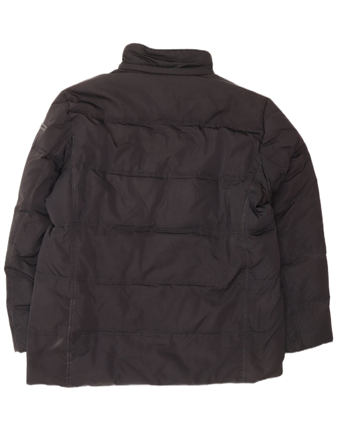 TRUSSARDI JEANS Mens Padded Jacket IT 56 3XL Black Polyester