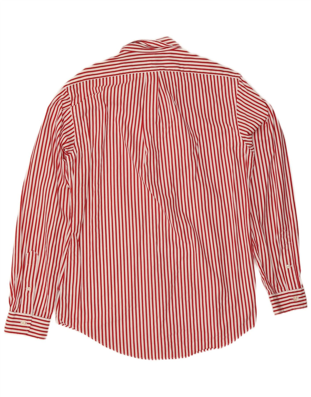 Ralph Lauren Mens Custom Fit Shirt Medium Red Pinstripe Cotton