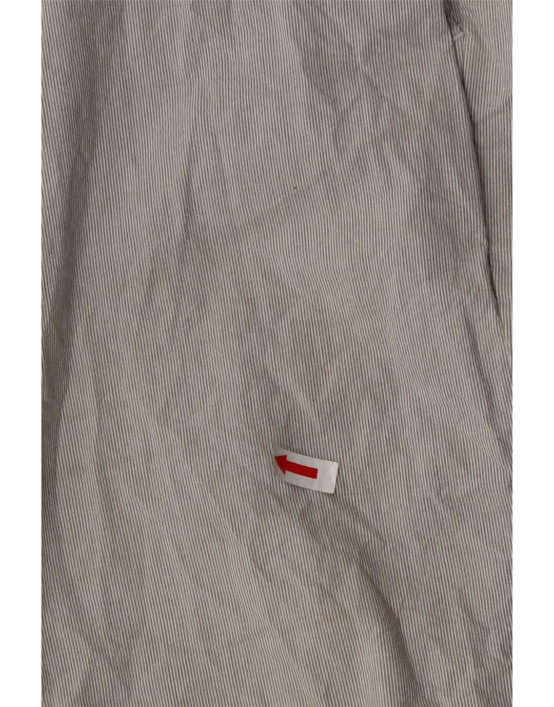Marks & Spencer Mens Chino Shorts W32 Medium Grey Pinstripe Cotton