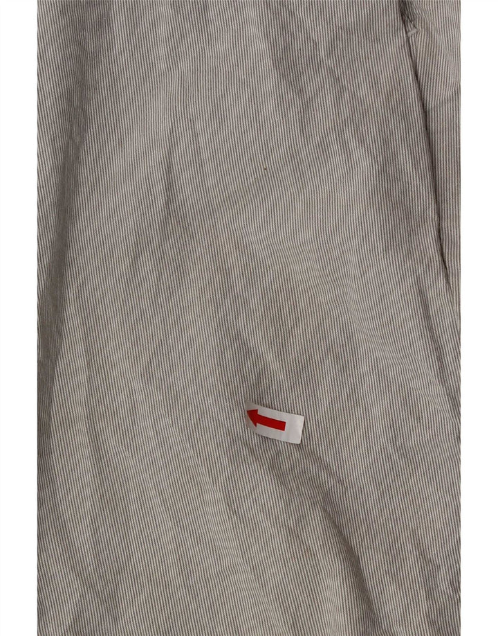 Marks & Spencer Mens Chino Shorts W32 Medium Grey Pinstripe Cotton