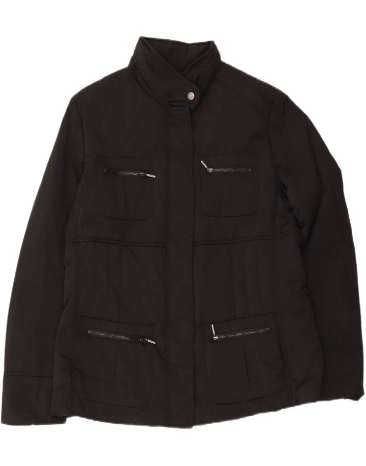 Geox Womens Respira Hooded Utility Jacket UK 14 Large  Black Polyester