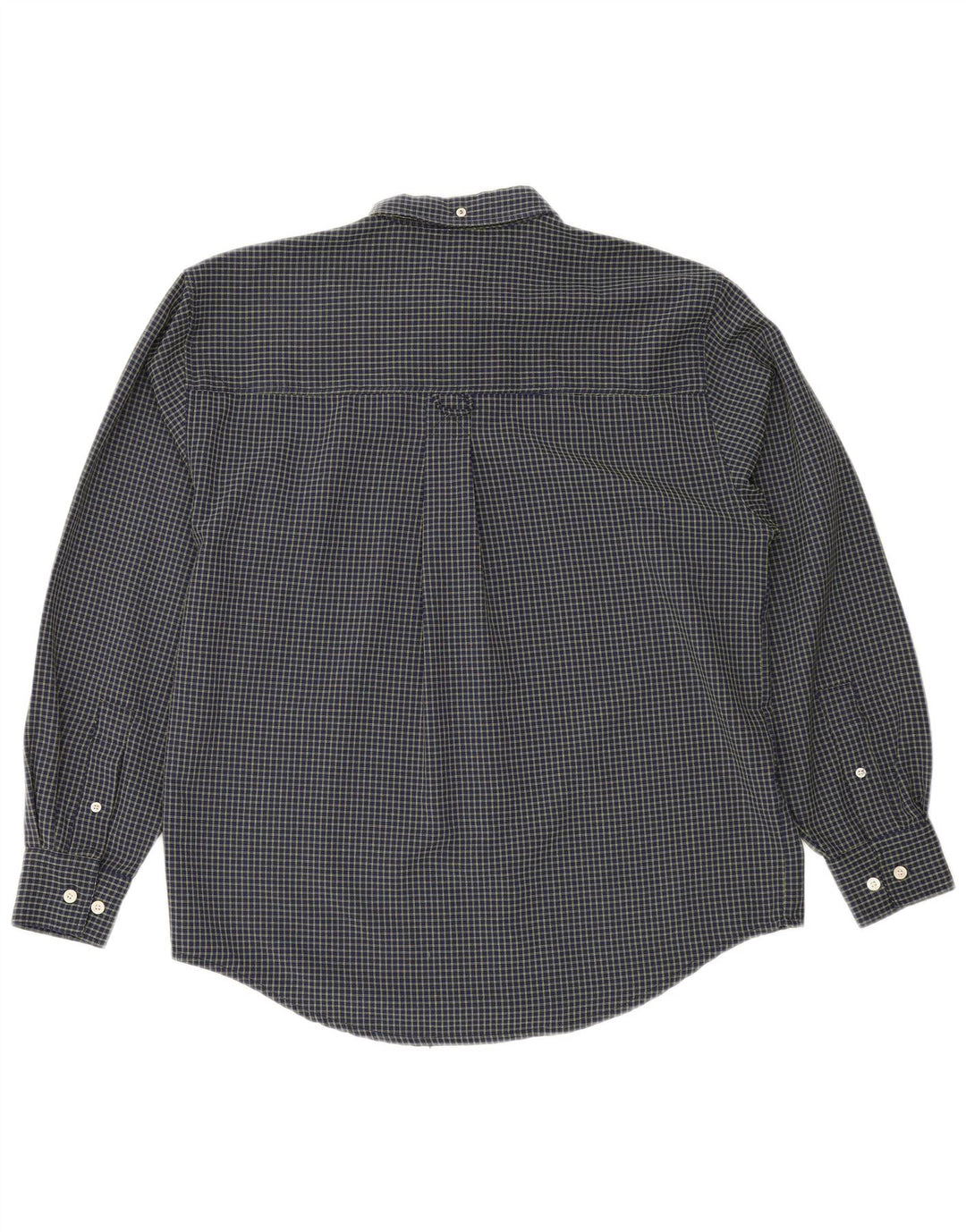 WRANGLER Mens Shirt Medium Navy Blue Check Polyester