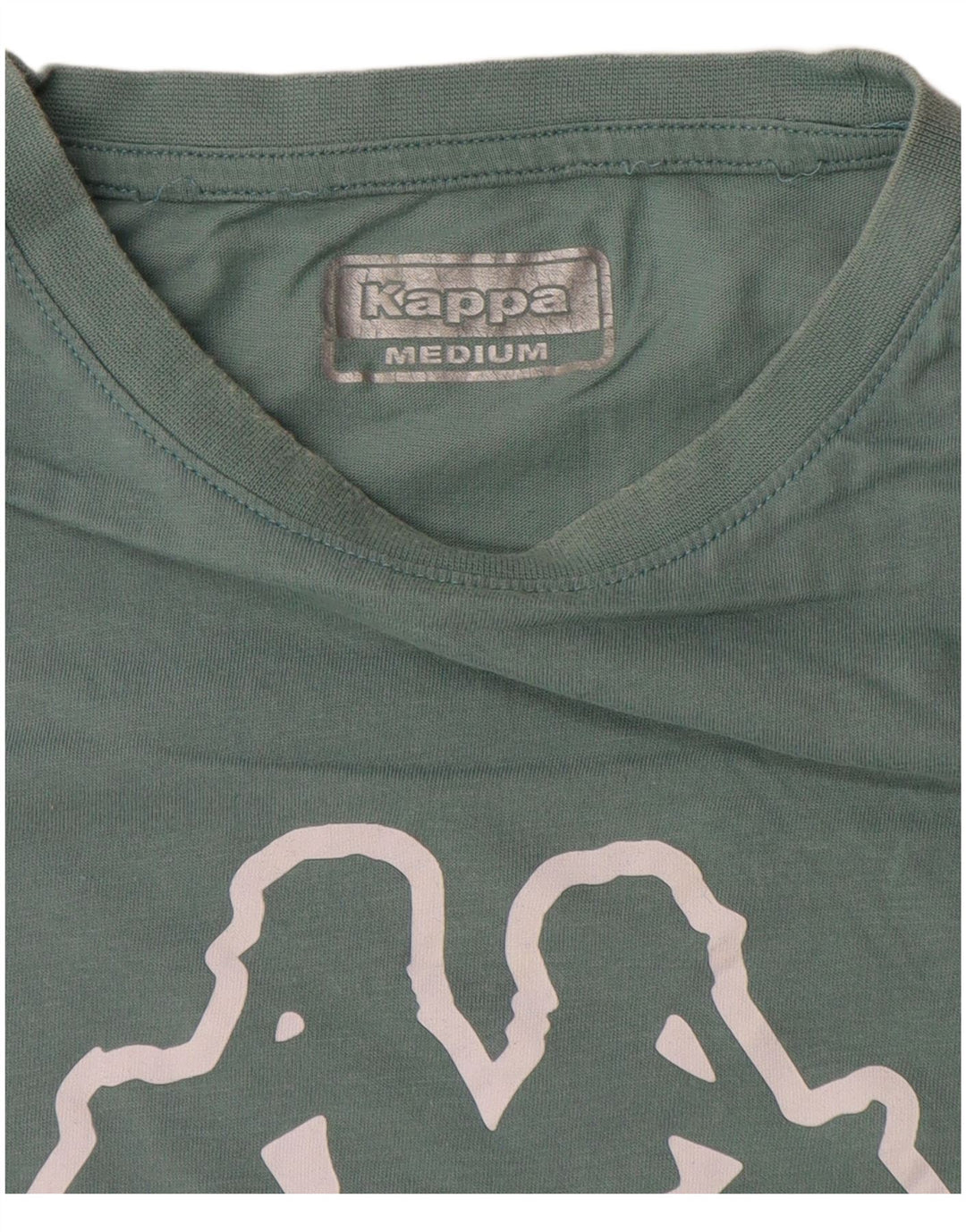 Kappa Womens Graphic T-Shirt Top UK 14 Medium Green