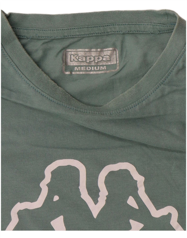 Kappa Womens Graphic T-Shirt Top UK 14 Medium Green