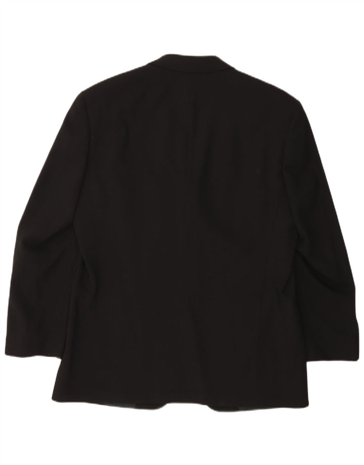 HUGO BOSS Mens 3 Button Blazer Jacket UK 38  Medium Black New Wool