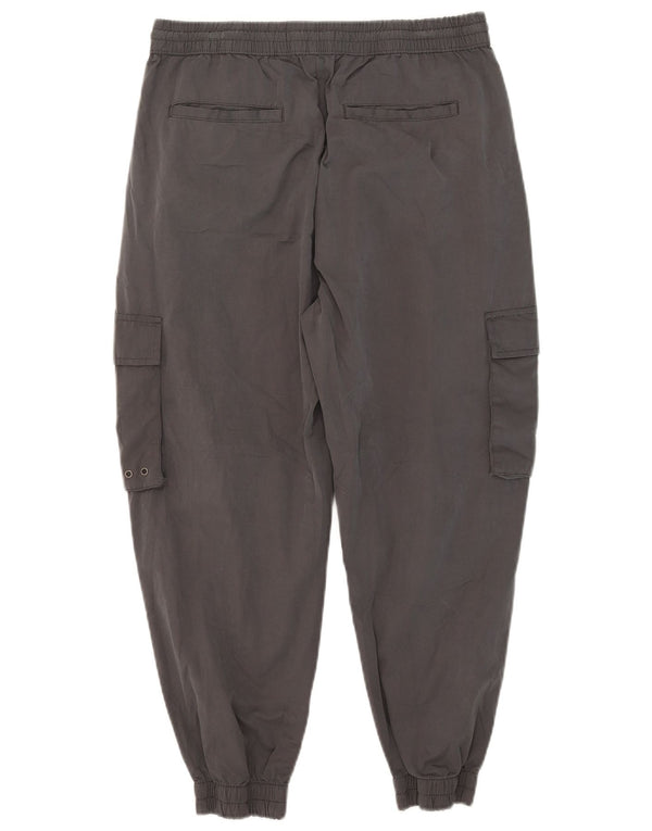 Zara Mens Crop Joggers Cargo Trousers Large W32 L24 Grey Polyester