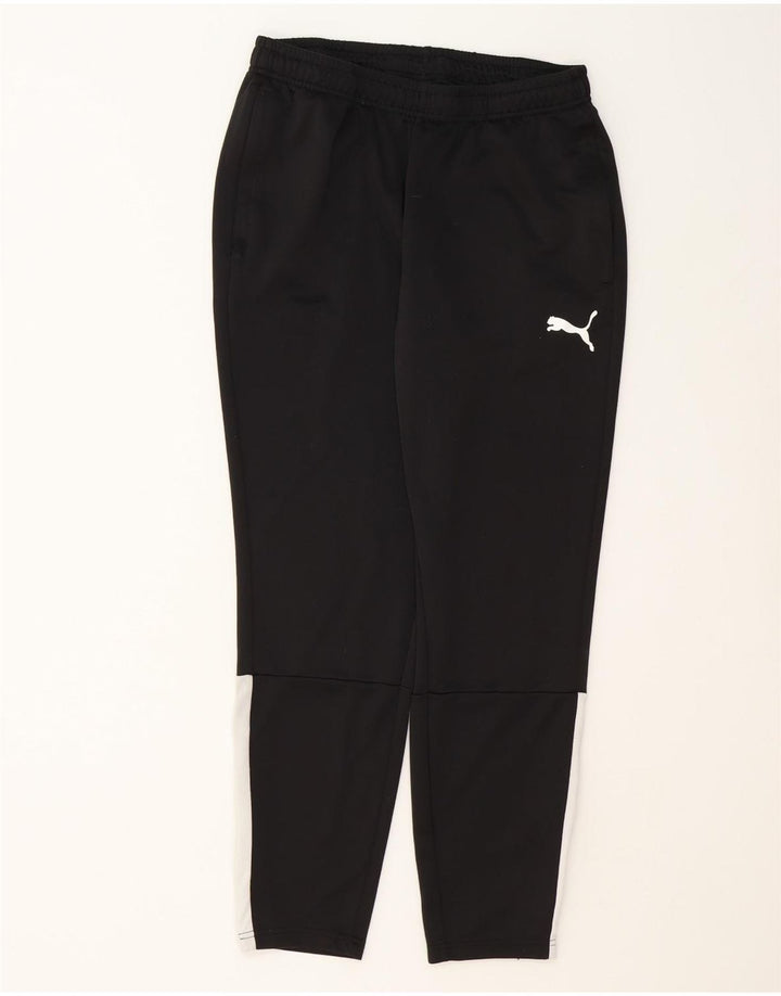 PUMA Womens Tracksuit Trousers UK 14 Large  Black Colourblock Polyester Vintage Puma and Second-Hand Puma from Messina Hembry 