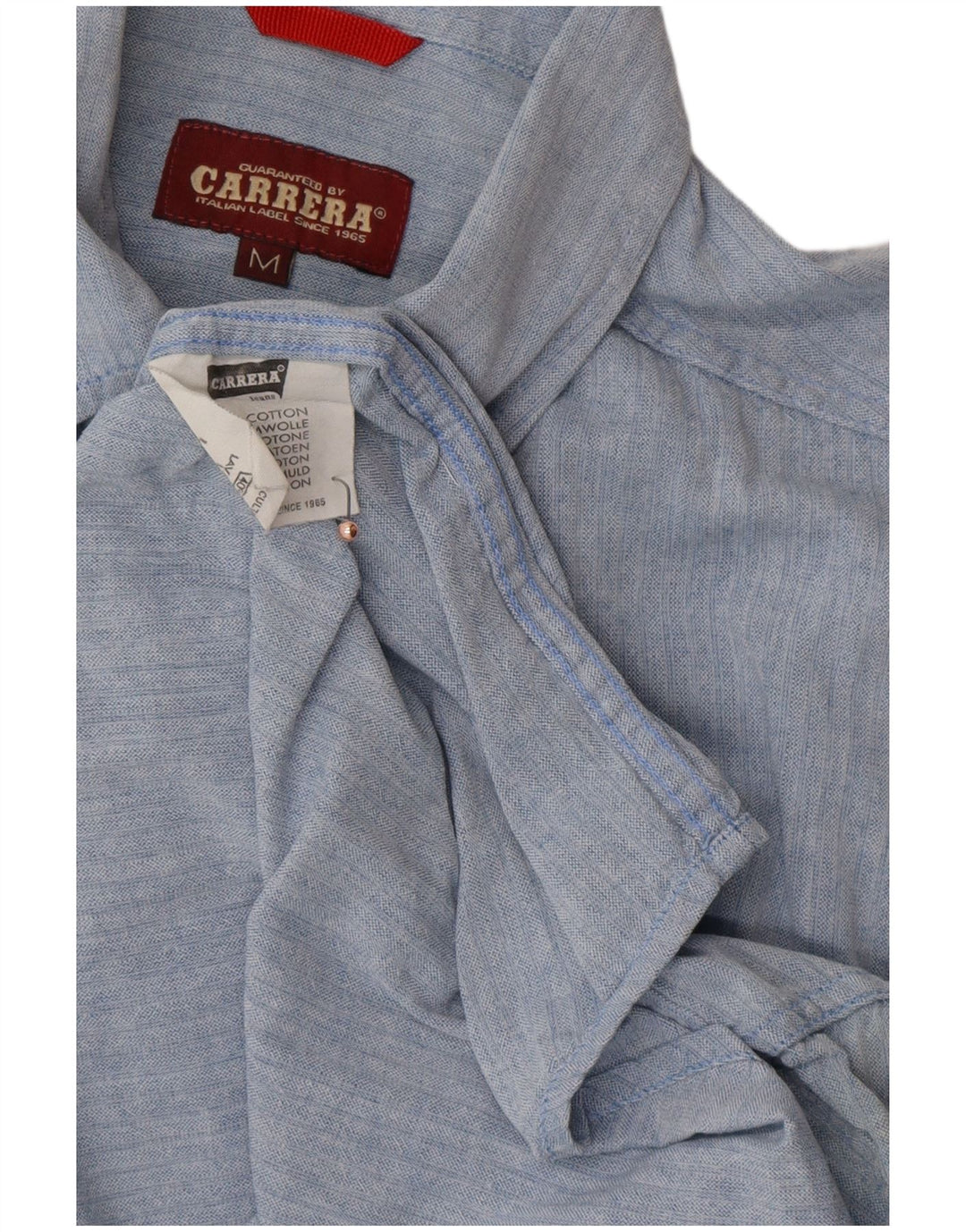 CARRERA Mens Shirt Medium Blue Cotton