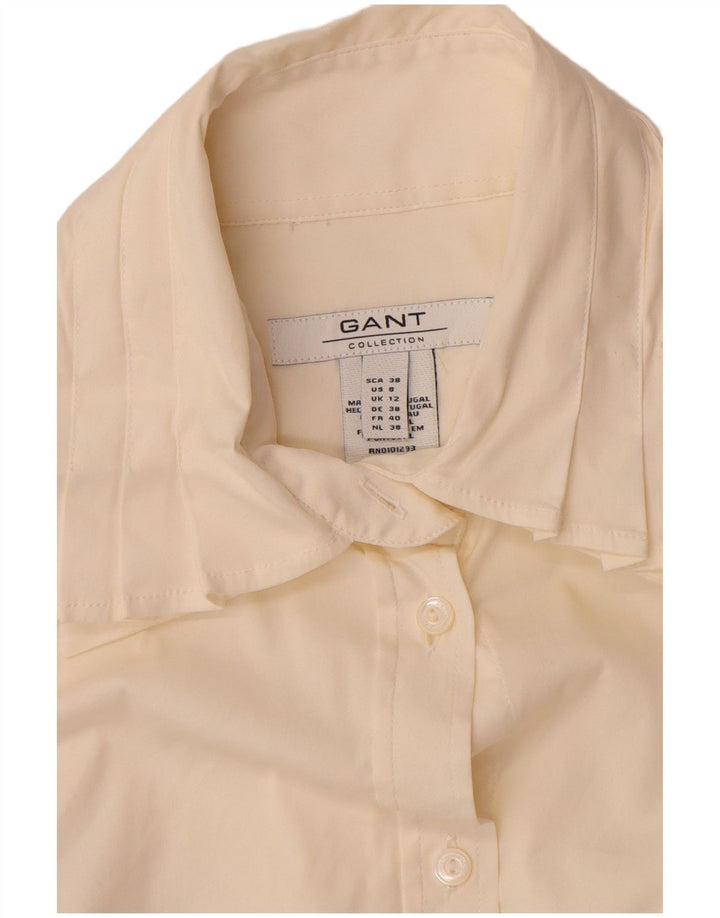Gant Womens Shirt UK 12 Medium  Off White Cotton