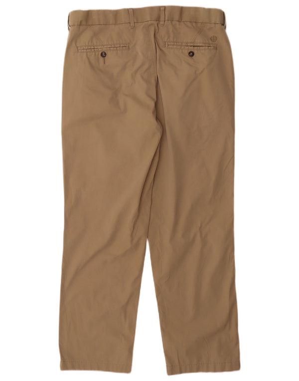 Marks & Spencer Mens Regular Chino Trousers W34 L29 Beige Cotton