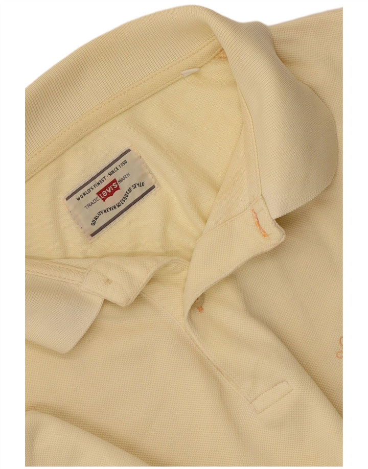 Levi's Mens Polo Shirt Medium Yellow