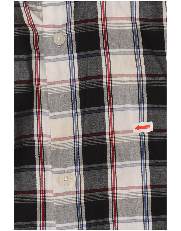 IZOD Boys Flannel Shirt 14-15 Years Large Black Check Cotton