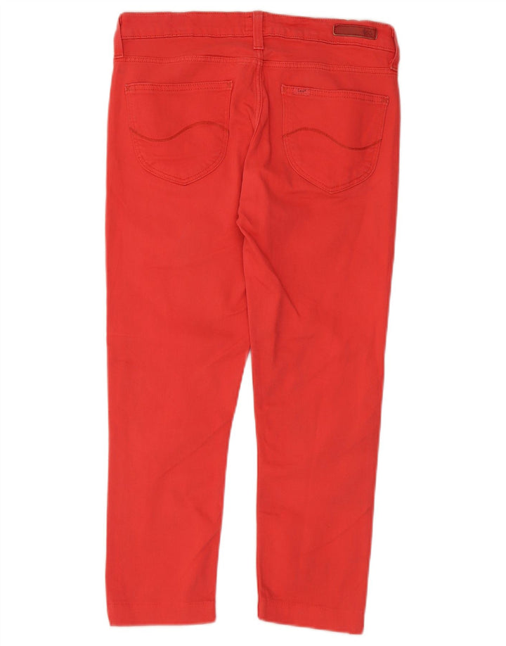 LEE Womens Scarlett Slim Jeans W29 L33 Red Cotton