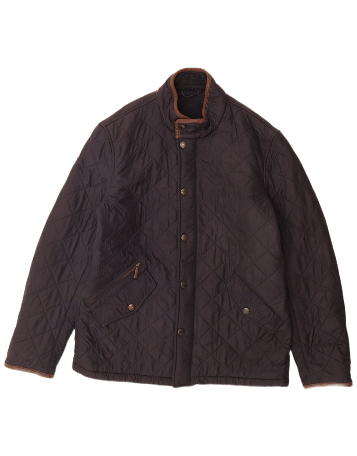 Barbour Mens Quilted Jacket UK 40 Large Navy Blue