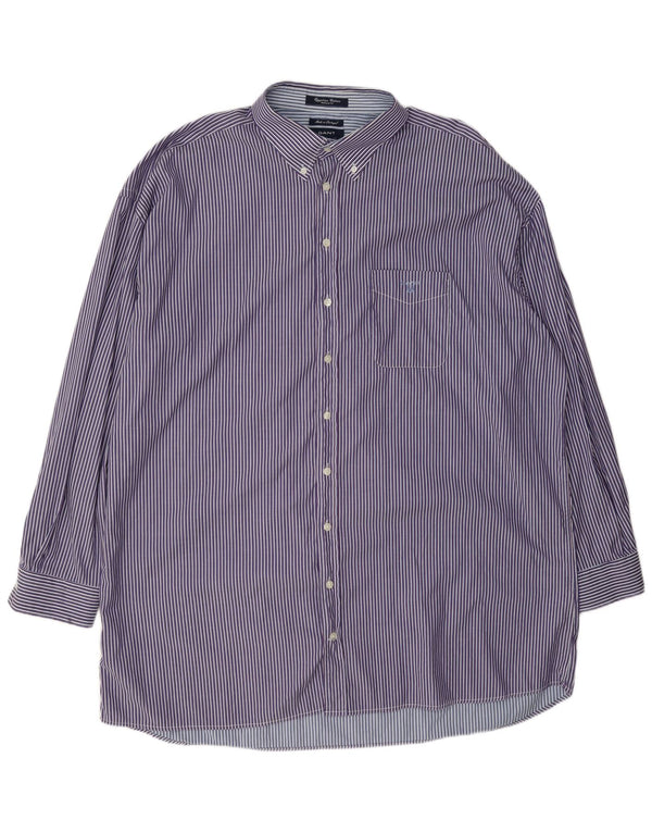 Gant Mens Regular Fit Shirt 4XL Purple Striped Cotton
