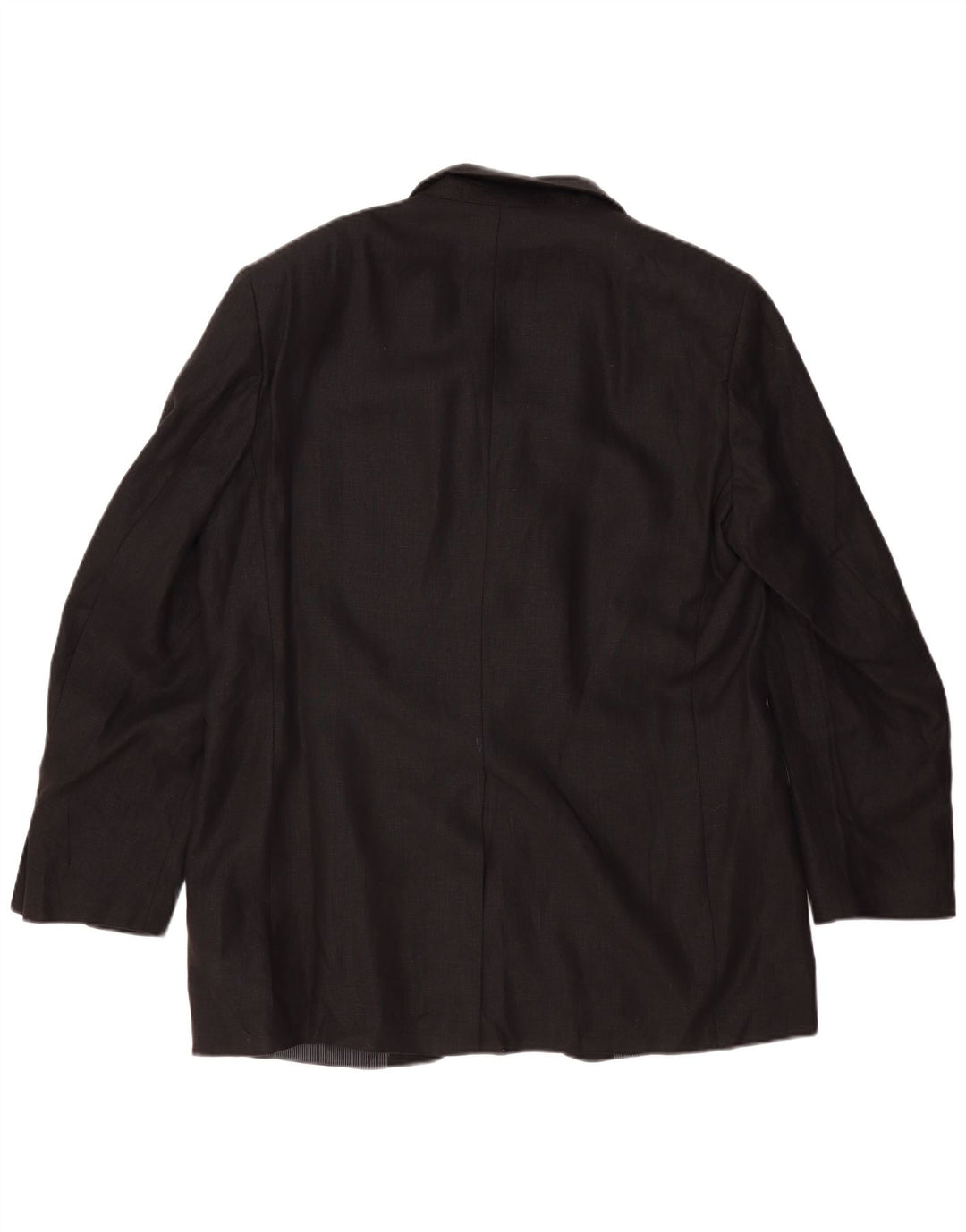 Marks & Spencer Mens 3 Button Blazer Jacket UK 40 Large Black Linen