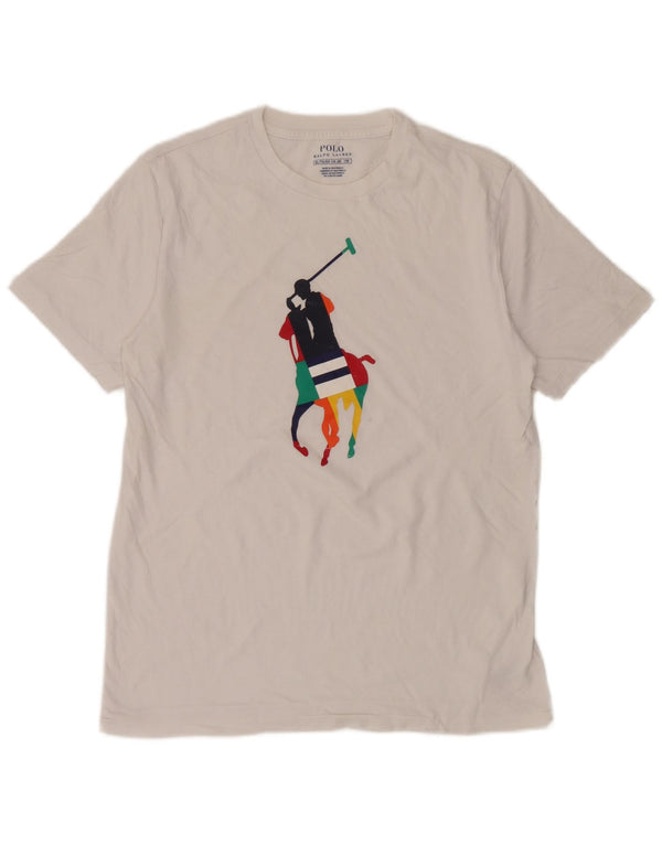 Polo Ralph Lauren Boys Graphic T-Shirt Top 15-16 Years XL White Cotton