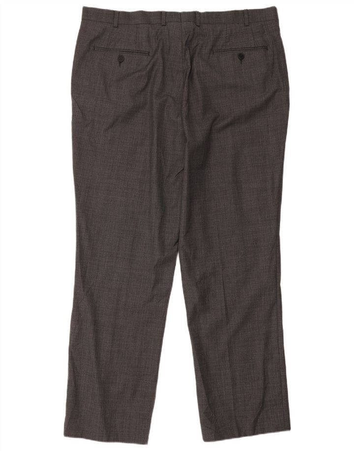TED BAKER Mens Straight Suit Trousers W40 L32 Grey Wool