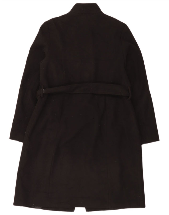 Marks & Spencer Womens Overcoat UK 14 Large Black Polyester