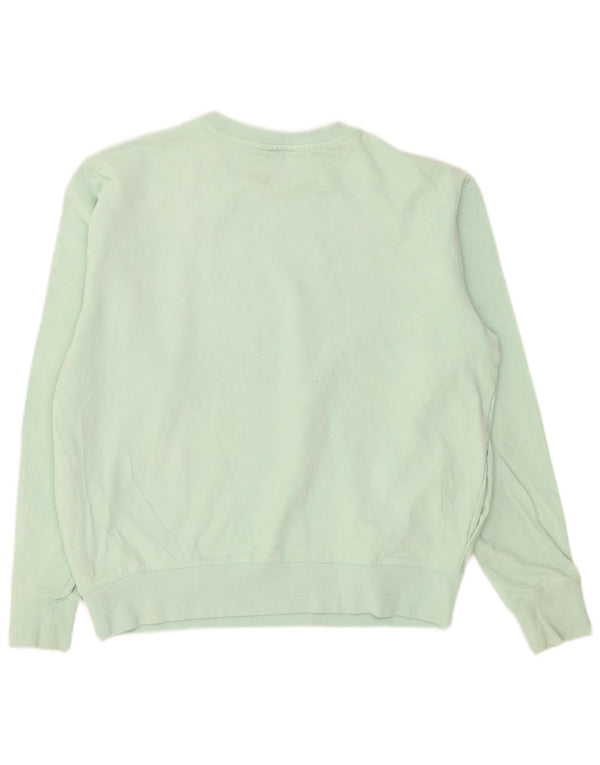 Fila Womens Sweatshirt Jumper UK 14 Medium Turquoise Cotton