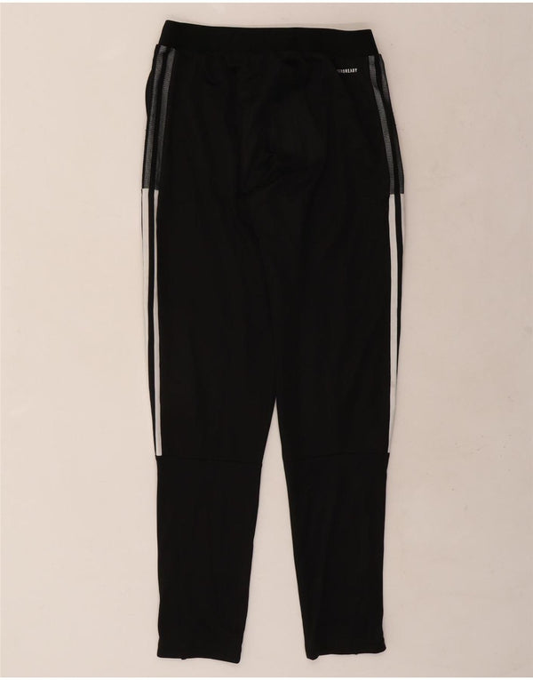 ADIDAS Boys Aeroready Tracksuit Trousers 15-16 Years Black Polyester