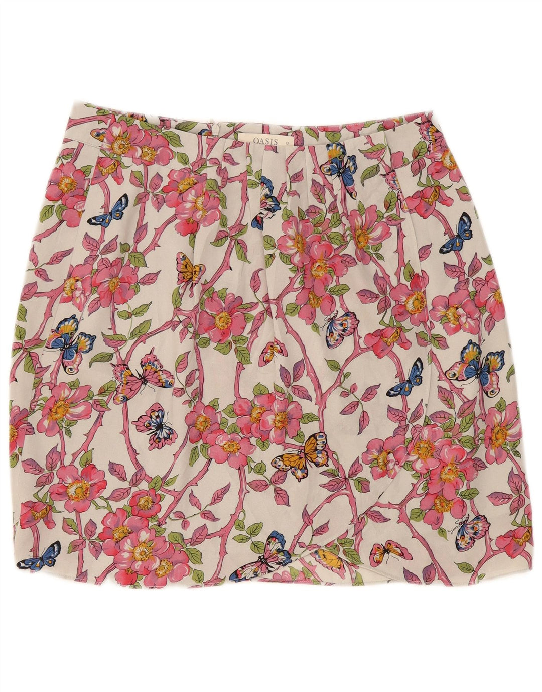 Oasis Womens Wrap Mini Skirt UK 12 Medium W32 Multicoloured Floral