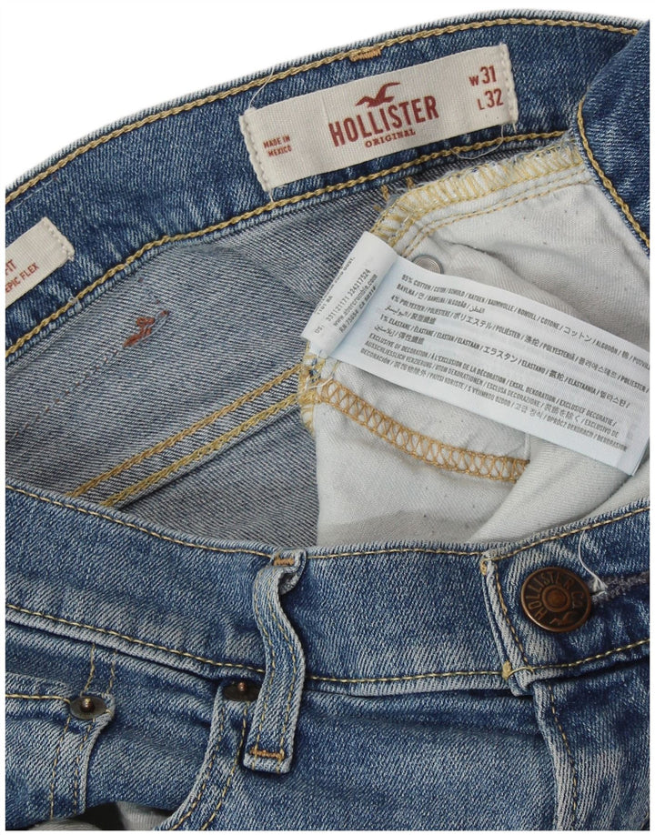 HOLLISTER Mens Skinny Jeans W31 L32  Blue Cotton