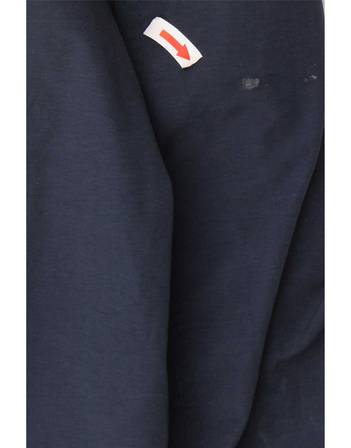 Zara Boys Hooded Windbreaker Jacket 11-12 Years Navy Blue Polyester