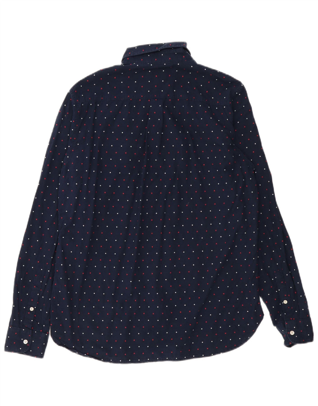 SUPERDRY Mens Regular Fit Shirt Large Navy Blue Spotted Cotton