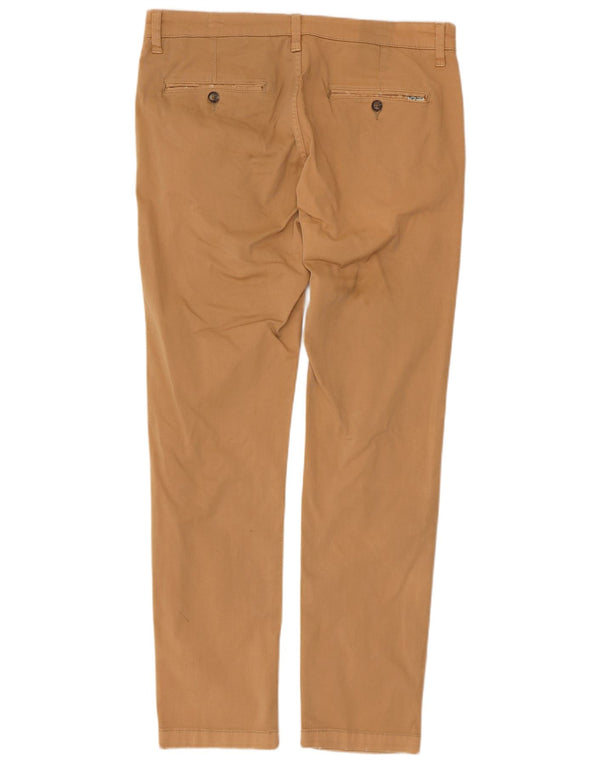 PEPE Jeans Mens Slim Chino Trousers W34 L32 Beige Cotton