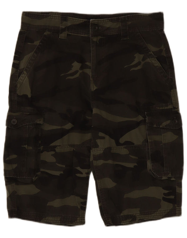 Mountain Warehouse Mens Cargo Shorts W30 Medium Green Camouflage Cotton