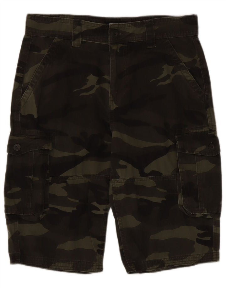 Mountain Warehouse Mens Cargo Shorts W30 Medium Green Camouflage Cotton