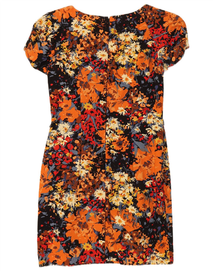 Warehouse Womens Shift Dress UK 14 Medium Multicoloured Floral Cotton