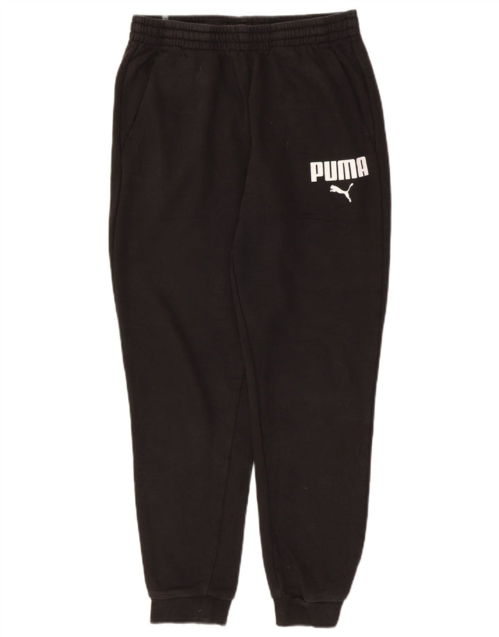 PUMA Mens Graphic Tracksuit Trousers Joggers Medium  Black