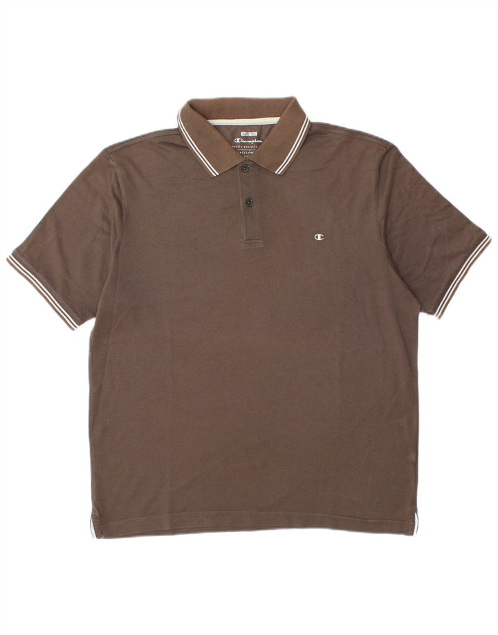 Champion Mens Easy Fit Polo Shirt Large Brown