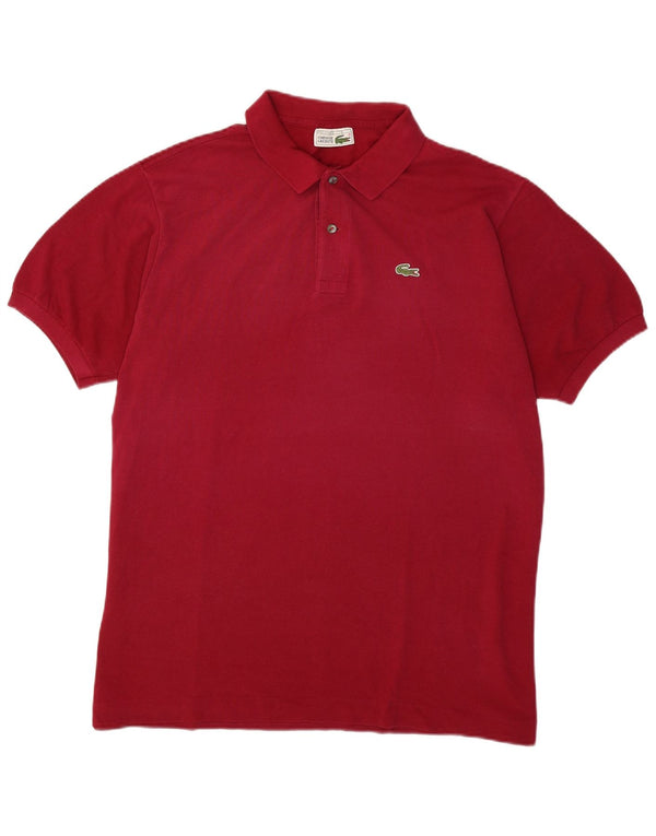 Lacoste Mens Polo Shirt Size 6 XL Red Cotton