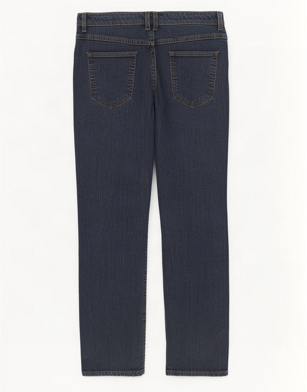 Marks & Spencer Womens Straight Jeans UK 14 Medium W30 L30 Navy Blue