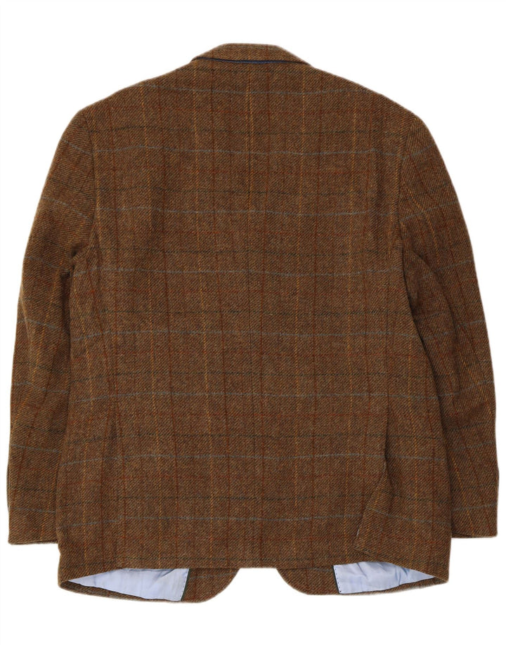 Marks & Spencer Mens 2 Button Blazer Jacket UK 42 XL Brown Check