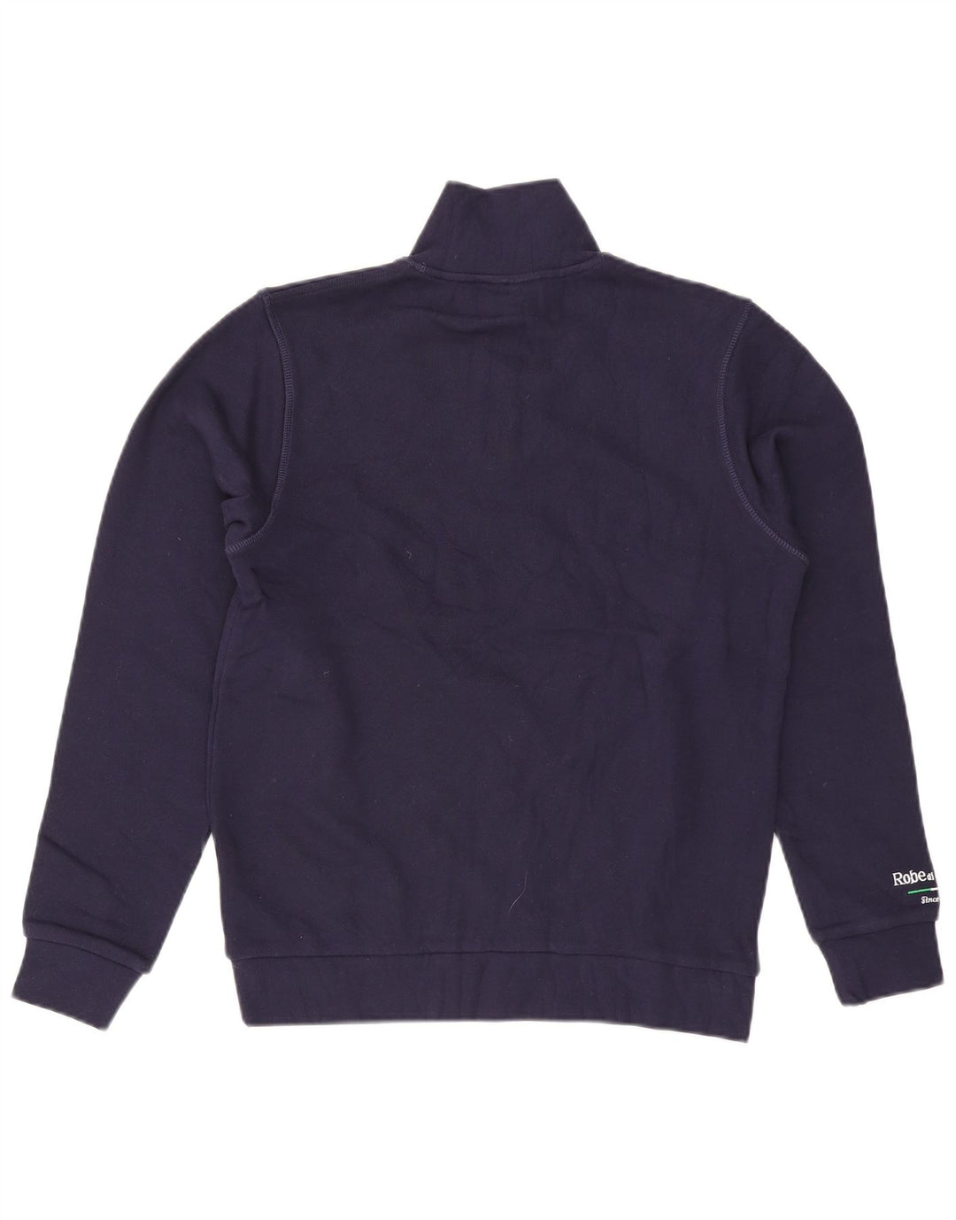 Kappa Mens Graphic Zip Neck Sweatshirt Jumper Medium Navy Blue Cotton